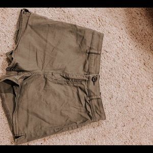 army green shorts